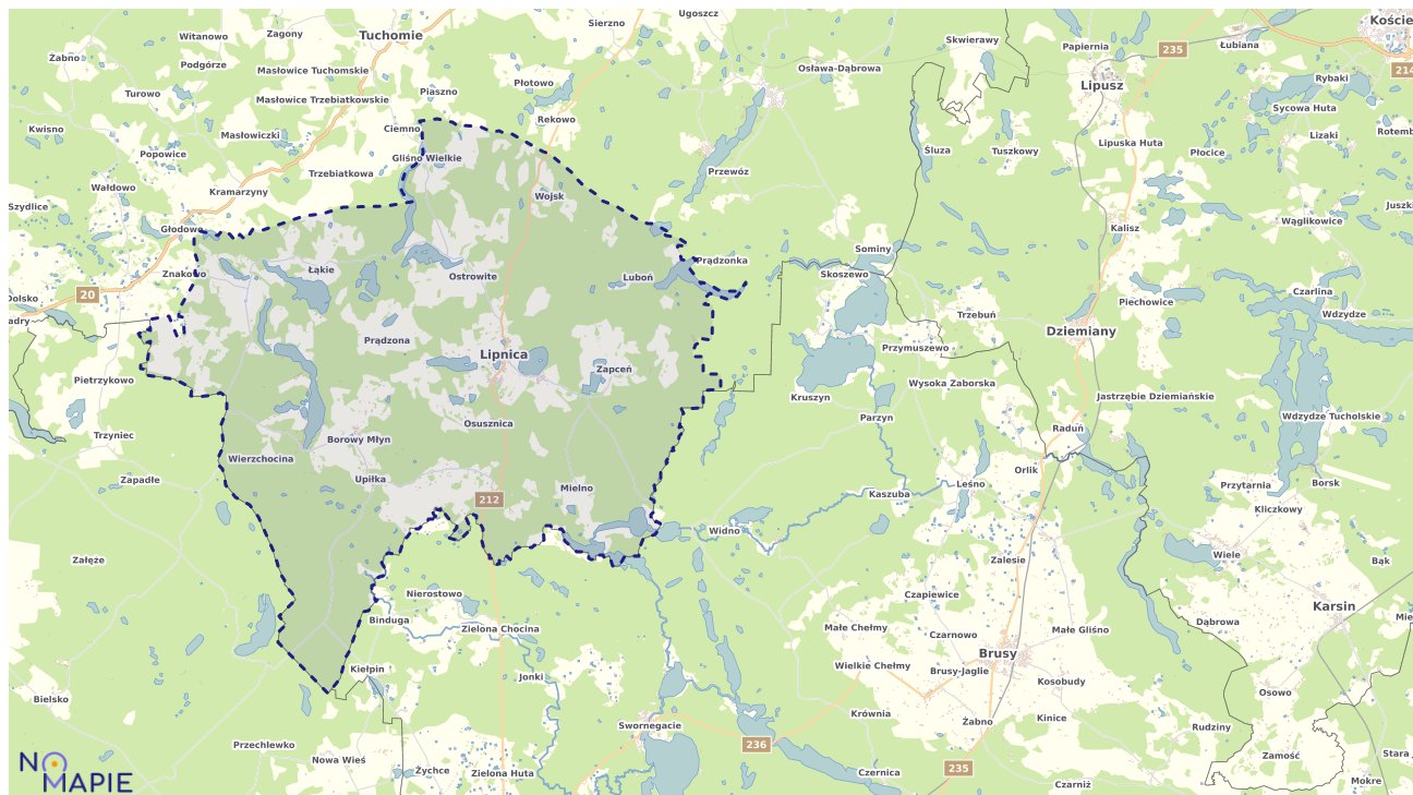 Mapa wyborów do sejmu Lipnica